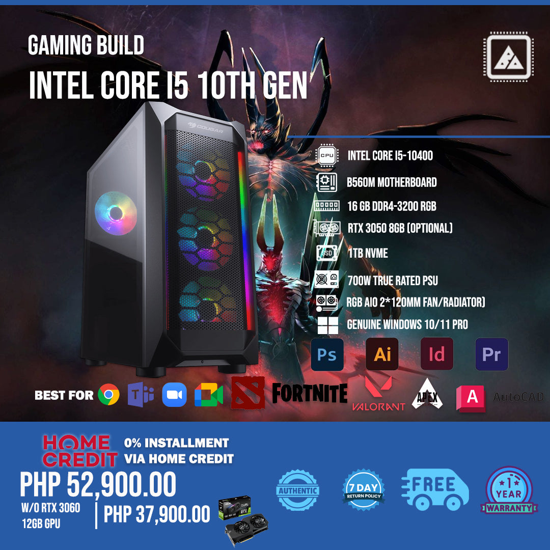 INTEL CORE I5-10400 GAMING PACKAGE 2023 INTEL CORE I5-10400 GAMING PACKAGE 2023